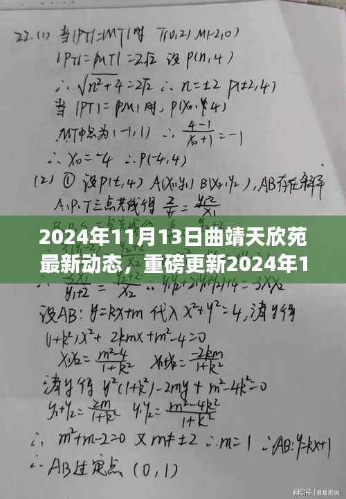 揭秘,2024年11月13日曲靖天欣苑最新动态重磅更新