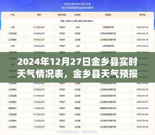 金乡县天气预报,聚焦实时天气情况表(XXXX年最新更新)