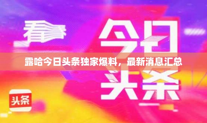露哈今日头条独家爆料,最新消息汇总