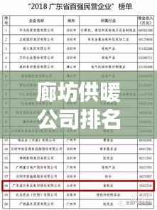 廊坊供暖公司排名揭晓,优质供暖企业榜单出炉!