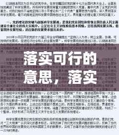 落实可行的意思,落实之类的词