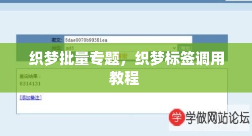 织梦批量专题,织梦标签调用教程